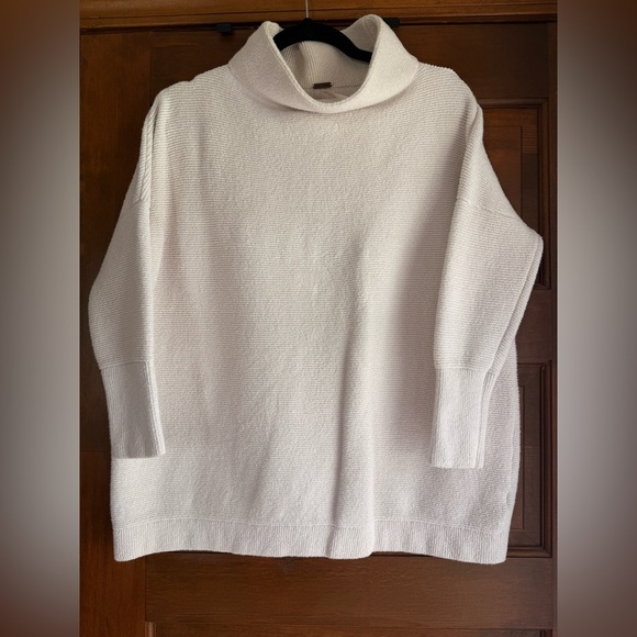 Free People White Cowl Neck Sweater Soft Knit - Picture 1 of 4